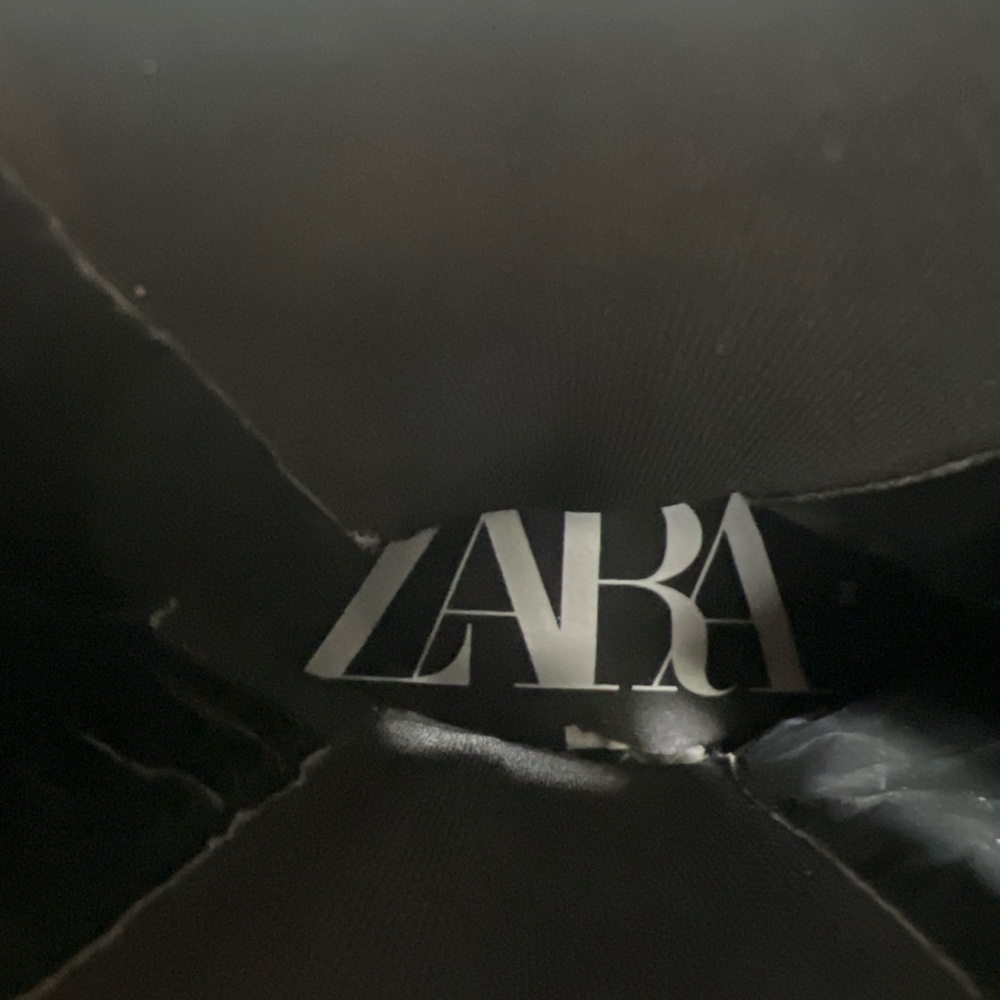 Zara Black Chunky Chelsea Ankle Boots - Picture 5 of 11